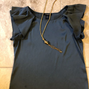 Ann Taylor Flutter-sleeve blouse